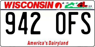WI license plate 942OFS