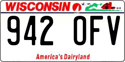 WI license plate 942OFV