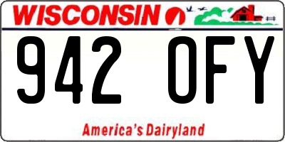 WI license plate 942OFY