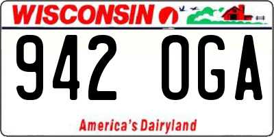 WI license plate 942OGA