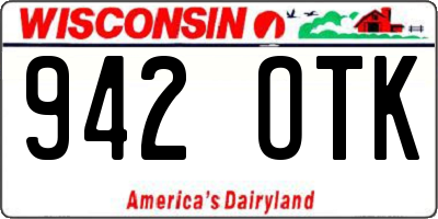 WI license plate 942OTK