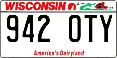 WI license plate 942OTY