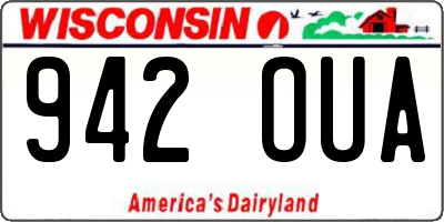 WI license plate 942OUA