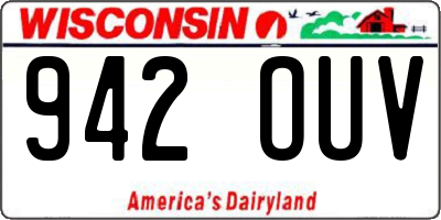 WI license plate 942OUV