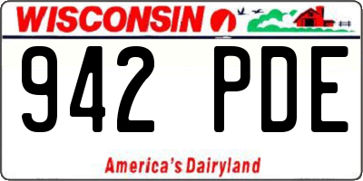 WI license plate 942PDE