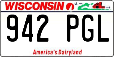 WI license plate 942PGL