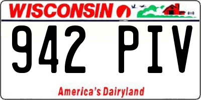 WI license plate 942PIV