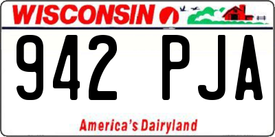 WI license plate 942PJA