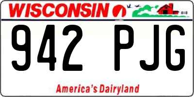 WI license plate 942PJG