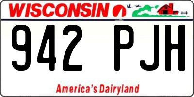 WI license plate 942PJH