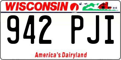 WI license plate 942PJI