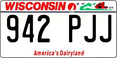 WI license plate 942PJJ