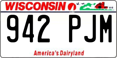 WI license plate 942PJM
