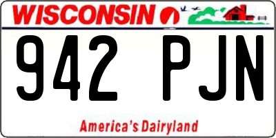 WI license plate 942PJN