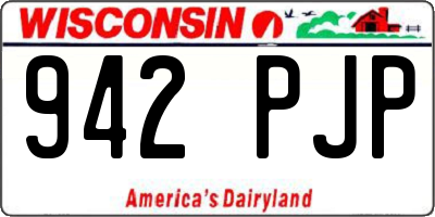 WI license plate 942PJP