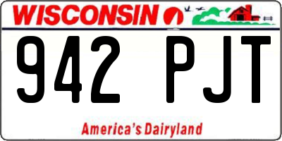 WI license plate 942PJT
