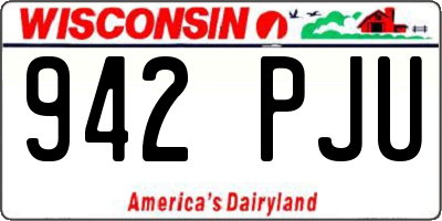 WI license plate 942PJU