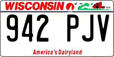 WI license plate 942PJV