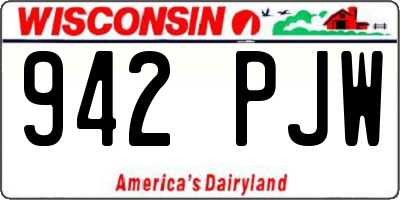 WI license plate 942PJW