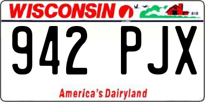 WI license plate 942PJX