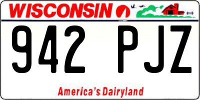 WI license plate 942PJZ