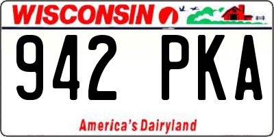 WI license plate 942PKA