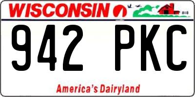 WI license plate 942PKC