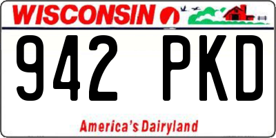 WI license plate 942PKD