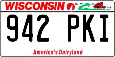 WI license plate 942PKI