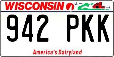 WI license plate 942PKK