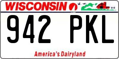 WI license plate 942PKL