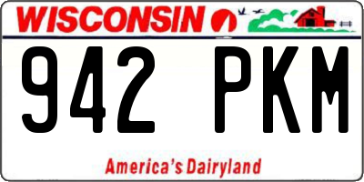 WI license plate 942PKM