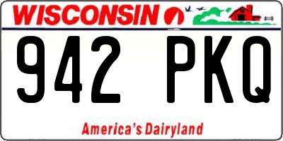 WI license plate 942PKQ