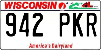 WI license plate 942PKR