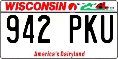 WI license plate 942PKU