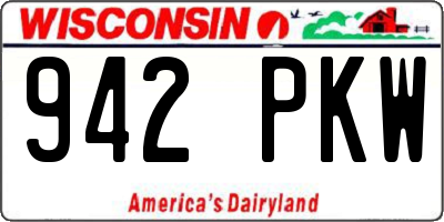 WI license plate 942PKW