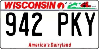 WI license plate 942PKY
