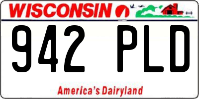 WI license plate 942PLD