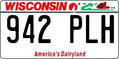 WI license plate 942PLH