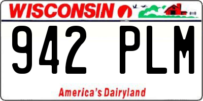 WI license plate 942PLM