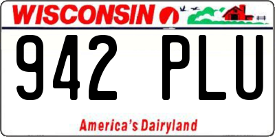 WI license plate 942PLU