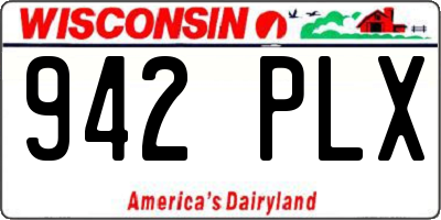 WI license plate 942PLX