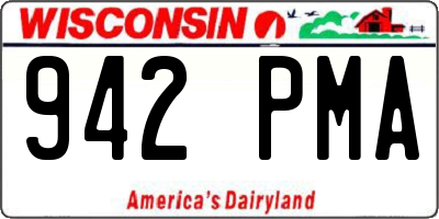 WI license plate 942PMA