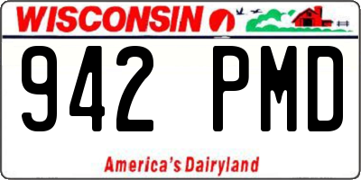 WI license plate 942PMD