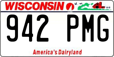 WI license plate 942PMG