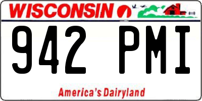 WI license plate 942PMI