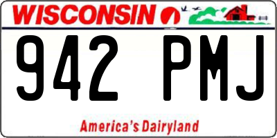 WI license plate 942PMJ