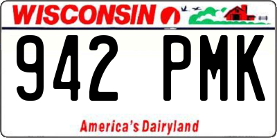 WI license plate 942PMK