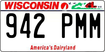 WI license plate 942PMM