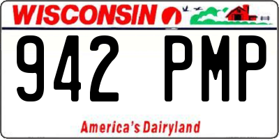 WI license plate 942PMP